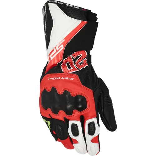 Rukavice SP-3 FQ20 kolekcia ALPINESTARS 3551526-1321-S (čierna/červená fluo/biela, veľkosť S)