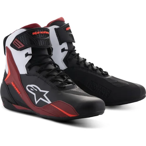 Topánky FASTER-4 ALPINESTARS 2510425-1299-8 (čierna/biela/tmavočervená, veľkosť 40,5)
