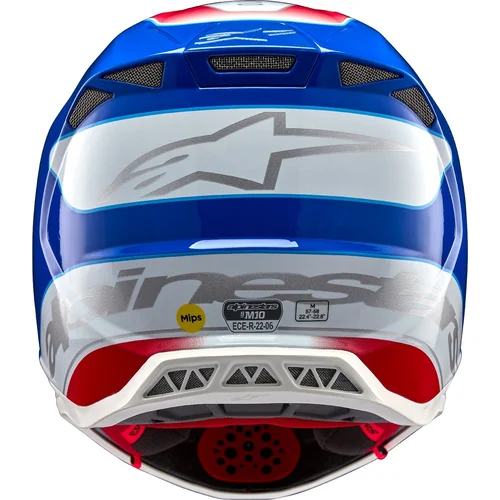 Prilba supertech S-M10 aeon (červená fluo/modrá, veľkosť S) /ALPINESTARS/ - obr. 2