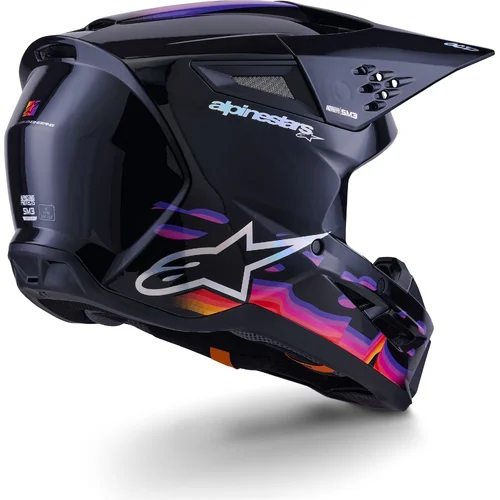 Prilba S-M3 FORCE (čierna/žltá/červená/biela, veľkosť L) /ALPINESTARS/ - obr. 3