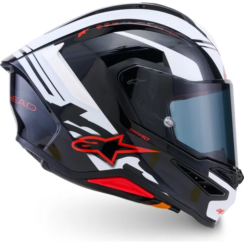 Prilba S-R7 A-CORE (čierna/biela/červená, veľkosť 2XL) /ALPINESTARS/ - obr. 4