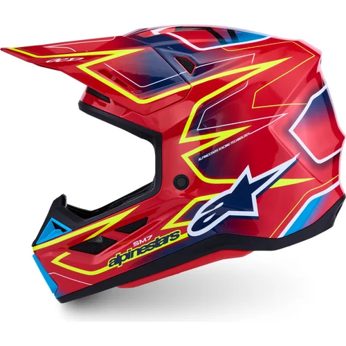 Prilba supertech S-M7 cast (červená/žltá fluo/modrá, veľkosť S) /ALPINESTARS/ - obr. 6