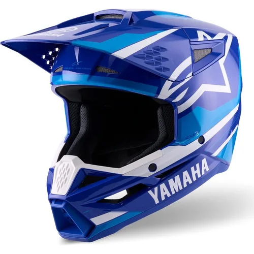 Prilba S-M3 YAMAHA kolekcia ALPINESTARS 8302926-7249-YS detská, (modrá/biela, veľkosť S)
