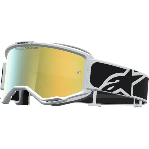 Okuliare VISION 5 RORA ALPINESTARS 5101927-1762-TU (čierna/biela, zrkadlové zlaté plexisklo) 2027