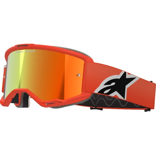 Okuliare VISION 5 CORP ALPINESTARS 5101825-480-OS (oranžové, zrkadlové červené plexisklo)