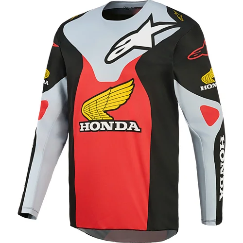 Čierna/sivá/červená/žltá ALPINESTARS 3761726-131-M dres RACER VEIL HONDA kolekcia, veľkosť M)