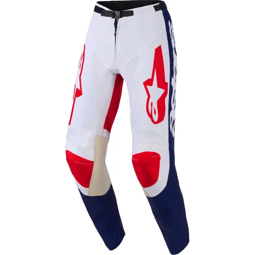 Nohavice RACER RIWAY ALPINESTARS 3720326-273-32 (biela/modrá/červená, veľkosť 32)