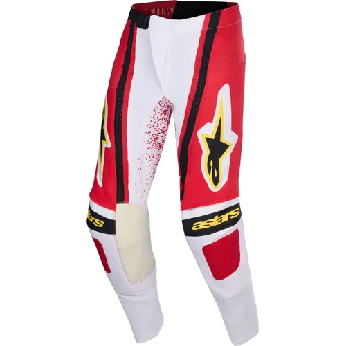 Nohavice TECHSTAR NOMUR ALPINESTARS 3721026-9301-32 (svetlosivá/červená/čierna/žltá, veľkosť 32)