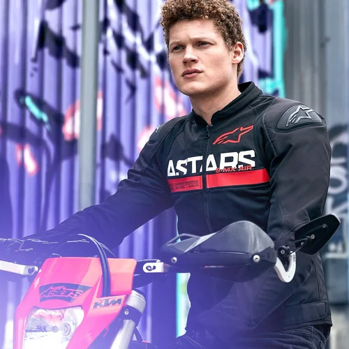 Bunda SMX AIR (čierna/červená fluo, veľkosť XL) /ALPINESTARS/ - obr. 6