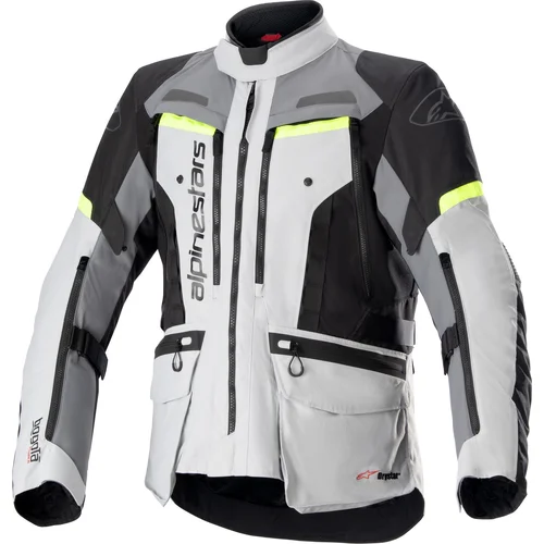 Bunda bogota PRO drystar ALPINESTARS 3207023-9195-XL (tmavosivá/tmavá sivá/čierna/žltá fluo, veľkosť XL)