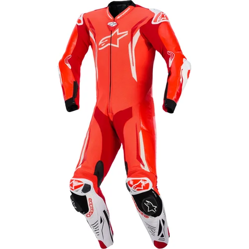 Jednodielna kombinéza GP TECH V5 ALPINESTARS 3150226-3310-56 (červená fluo/červená/biela, veľkosť 56)