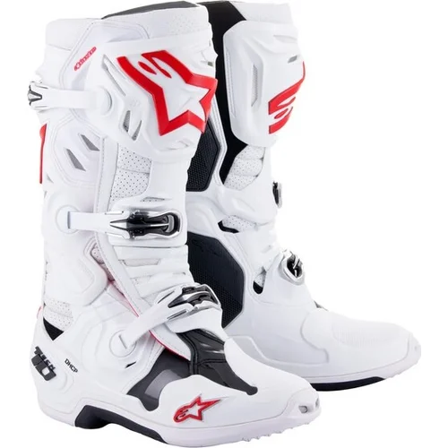 Topánky TECH 10 SUPERVENTED ALPINESTARS 2010520-2230-12 perforované, (biela/červená/čierna, veľkosť 47)