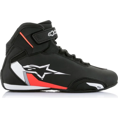 Topánky SEKTOR (čierna/biela/červená fluo, veľkosť 48) /ALPINESTARS/ - obr. 1