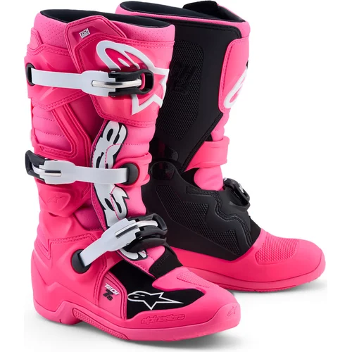 Topánky TECH 7 S ALPINESTARS 2015017-3187-3 detské, (ružová fluo/čierna/biela, veľkosť 35,5)