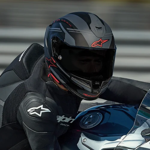 Prilba S-R7 A-CORE (čierna/sivá/červená matná, veľkosť S) /ALPINESTARS/ - obr. 7
