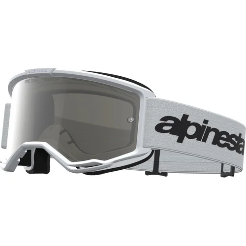 Okuliare VISION 3 WORDMARK ALPINESTARS 5103225-2094-TU (biela/čierna, zrkadlové strieborné plexisklo) 2027