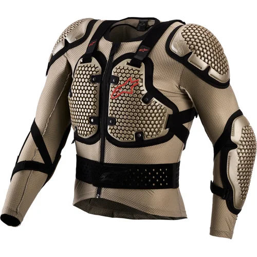 Chránič tela BIONIC ACTION V3 ALPINESTARS 6500127-9337-S (svetlohnedá/čierna/fluorescenčná červená, veľkosť S)