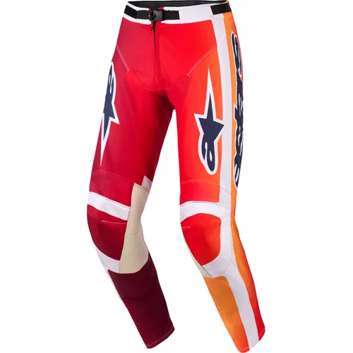 Nohavice RACER PORTL ALPINESTARS 3720426-3198-32 (červená/oranžová/svetlosivá, veľkosť 32)