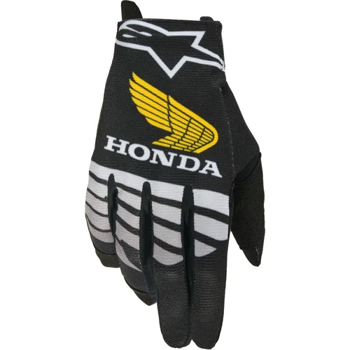 Rukavice RADAR HONDA kolekcia ALPINESTARS 3560726-151-M (čierna/sivá/žltá, veľkosť M)