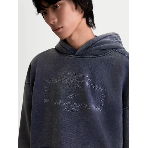 Mikina infinite washed oversized hoodie (vypraná modrá, veľkosť L) /ALPINESTARS/ - obr. 12