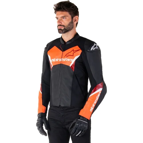 Bunda FASTER 3 (čierna/červená fluo, veľkosť 56) /ALPINESTARS/ - obr. 9