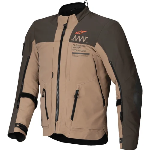 Bunda AMT-8 stretch drystar XF ALPINESTARS 3200425-8018-L (tmavohnedá/tmavá khaki, veľkosť L)