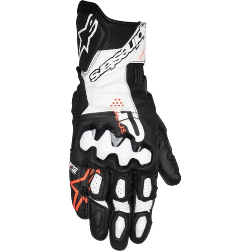 Rukavice GP PLUS R V3 ALPINESTARS 3550825-1231-XL (čierna/biela/červená fluo, veľkosť XL)