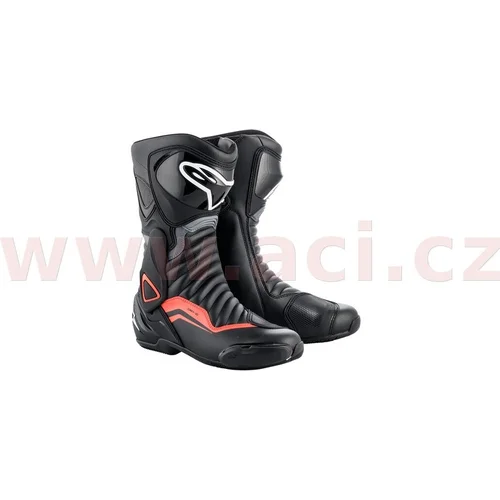 Topánky S-MX 6 (čierna/sivá/červená fluo, veľkosť 48) /ALPINESTARS/ - obr. 1