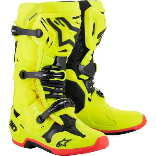 Topánky TECH 10 ALPINESTARS 2010020-533-10 (žltá fluo/čierna/červená fluo, veľkosť 44,5)