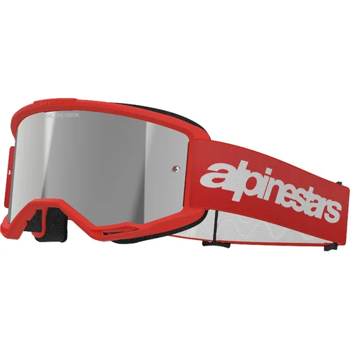 Okuliare VISION 3 WORDMARK ALPINESTARS 5103225-3094-OS (červená, zrkadlové strieborné plexisklo) 2027
