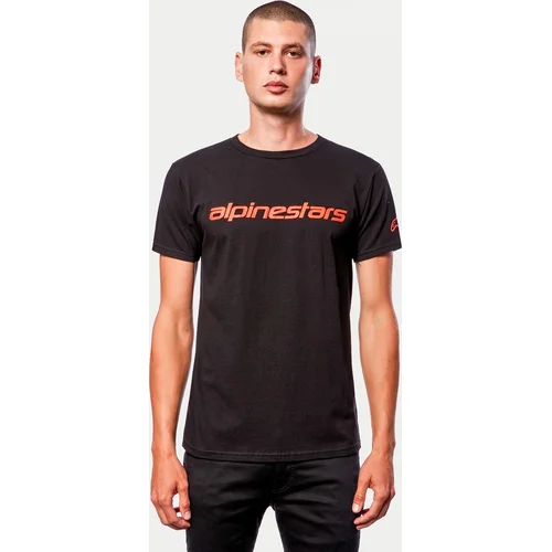 Tričko linear wordmark TEE (čierna/červená fluo, veľkosť M) /ALPINESTARS/ - obr. 1