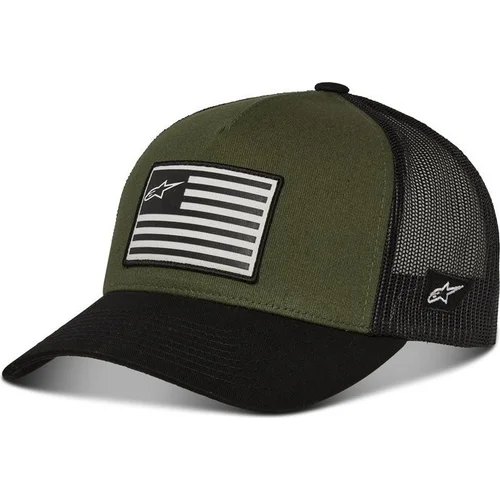 Zelená/čierna) ALPINESTARS 1211-81013-6910-TU šiltovka FLAG SNAP HAT