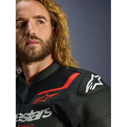 Bunda GP FORCE V2 (čierna/červená fluo/biela, veľkosť 56) /ALPINESTARS/ - obr. 2