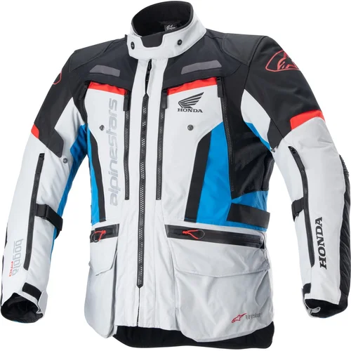 Bunda BOGOTA PRO DRYSTAR HONDA kolekcia ALPINESTARS 3206723-9173-3XL (svetlosivá/červená fluo/modrá/čierna, veľkosť 3XL)