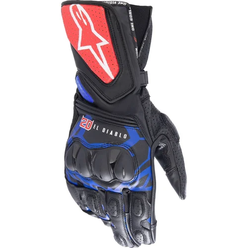 Rukavice SP-8 3 MONSTER FQ20 kolekcia ALPINESTARS 3554023-1261-XL (čierna/červená/modrá/biela, veľkosť XL)