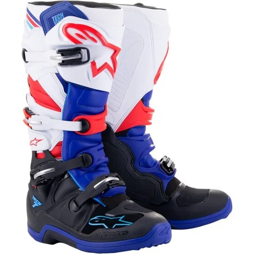 Topánky TECH 7 ALPINESTARS 2012014-1732-13 (čierna/tmavomodrá/červená/biela, veľkosť 48)