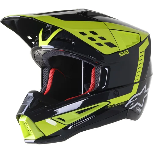 Prilba S-M5 BEAM ALPINESTARS 8303622-1151-2XL (čierna antracit/žltá fluo lesklá, veľkosť 2XL)