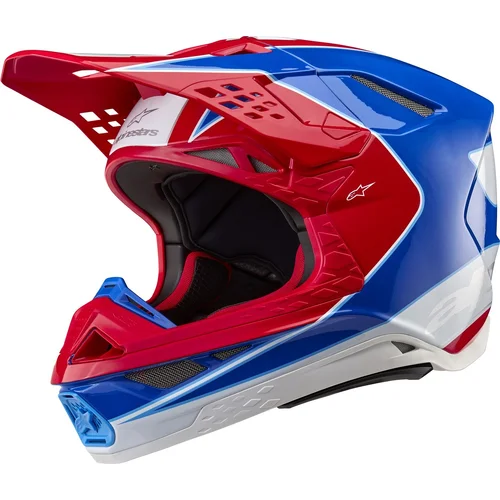 Prilba supertech S-M10 aeon ALPINESTARS 8301823-3017-S (červená fluo/modrá, veľkosť S)