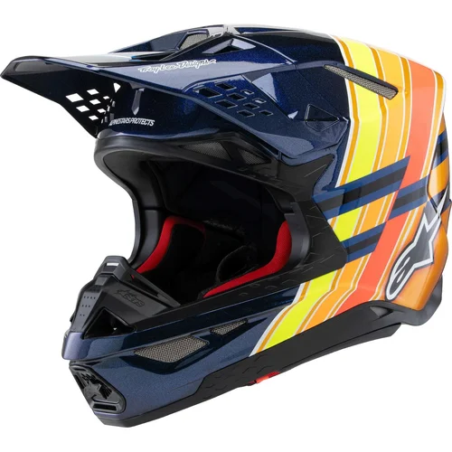 Prilba SUPERTECH S-M10 edícia TROY LEE DESIGNS ALPINESTARS 8300325-7156-L (modrá perleť/oranžová fluo/žltá/červená, veľkosť L)