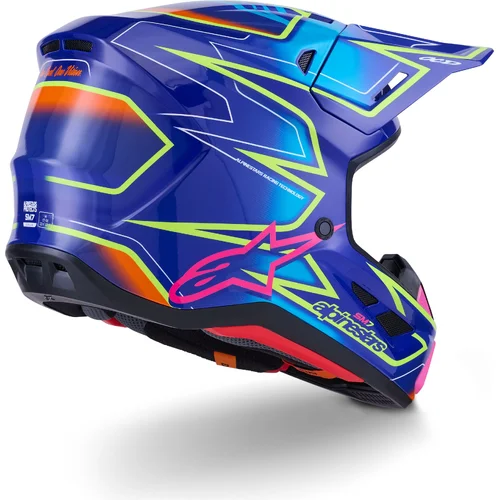 Prilba supertech S-M7 cast (modrá/ružová/žltá fluo, veľkosť S) /ALPINESTARS/ - obr. 3