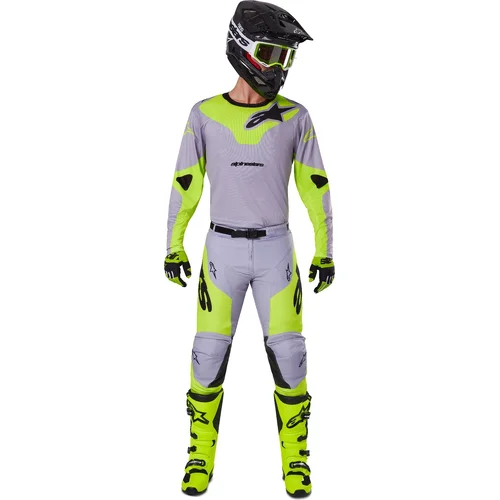 Dres RACER VEIL, (sivá/žltá fluo, veľkosť M) /ALPINESTARS/ - obr. 2