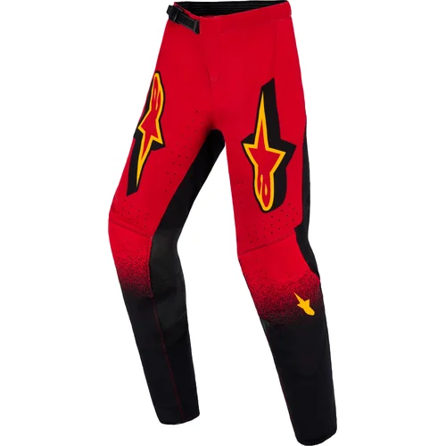 Nohavice supertech scenz youth ALPINESTARS 3740726-319-26 detské, (červená/čierna/žltá, veľkosť 26)