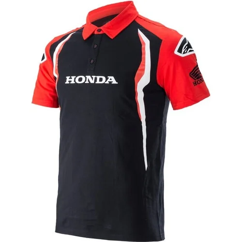 Tričko s golierom HONDA ALPINESTARS 1H20-41220-3010-L (červená/čierna, veľkosť L)