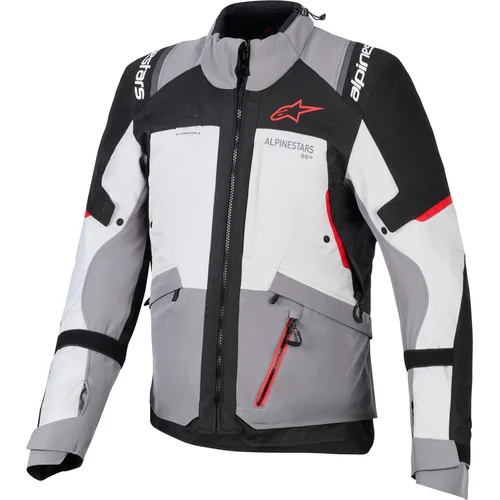 Bunda andes V4 drystar ALPINESTARS 3200526-9141-4XL (tmavosivá/svetlosivá/čierna/červená, veľkosť 4XL)