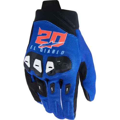 Rukavice SP X 1 FQ20 kolekcia ALPINESTARS 3570226-7333-L (modrá/čierna/červená fluo, veľkosť L)