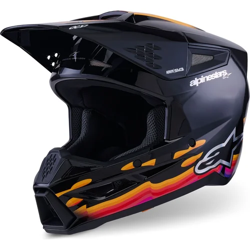 Prilba S-M3 FORCE ALPINESTARS 8301126-1180-L (čierna/žltá/červená/biela, veľkosť L)
