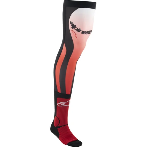 Červená fluo/biela/čierna ALPINESTARS 4701324-3012-L/XXL ponožky pod ortézy KNEE BRACE, veľkosť L/2XL)