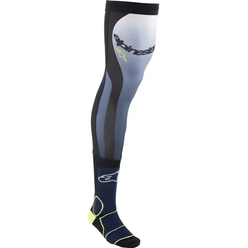 Modrá/žltá fluo/biela/čierna ALPINESTARS 4701324-7455-S/M ponožky pod ortézy KNEE BRACE, veľkosť S/M)