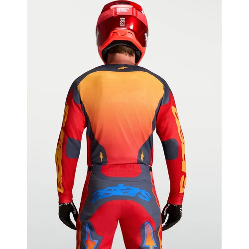 Dres RACER HUNT, (červená/tmavosivá/gradient, veľkosť M) /ALPINESTARS/ - obr. 13