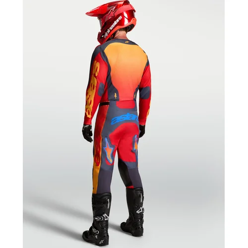 Dres RACER HUNT, (červená/tmavosivá/gradient, veľkosť XL) /ALPINESTARS/ - obr. 9